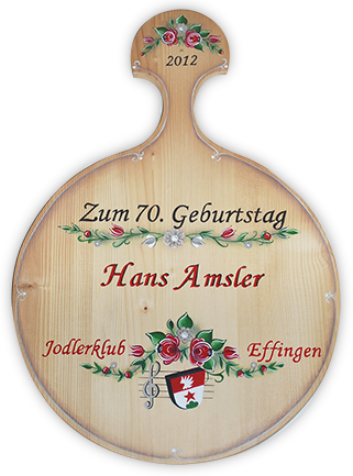 Holzbrett Amsler Hans